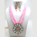 Palak Art Gold Plated Crystal Stone Necklace Set