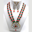 Palak Art Gold Plated Crystal Stone Necklace Set