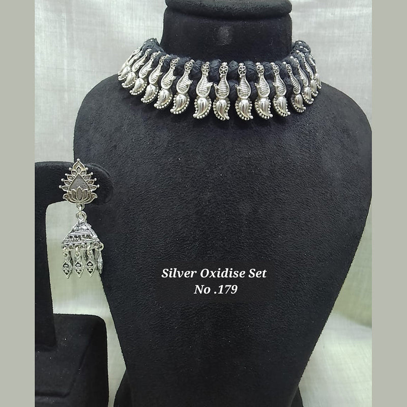 Jyoti Arts Oxidised Plated Necklace Set