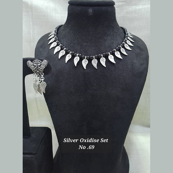 Jyoti Arts Oxidised Plated Necklace Set