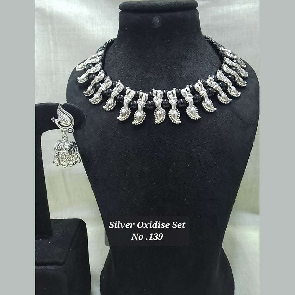 Jyoti Arts Oxidised Plated Necklace Set