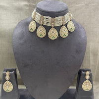 Jyoti Arts Gold Plated Kundan Choker Necklace Set