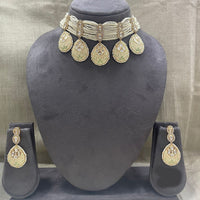 Jyoti Arts Gold Plated Kundan Choker Necklace Set