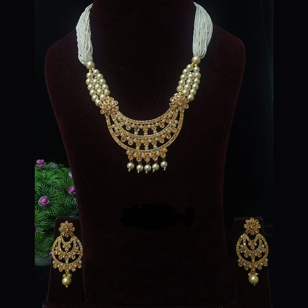 Shubham Creations Gold Plated Necklace Set