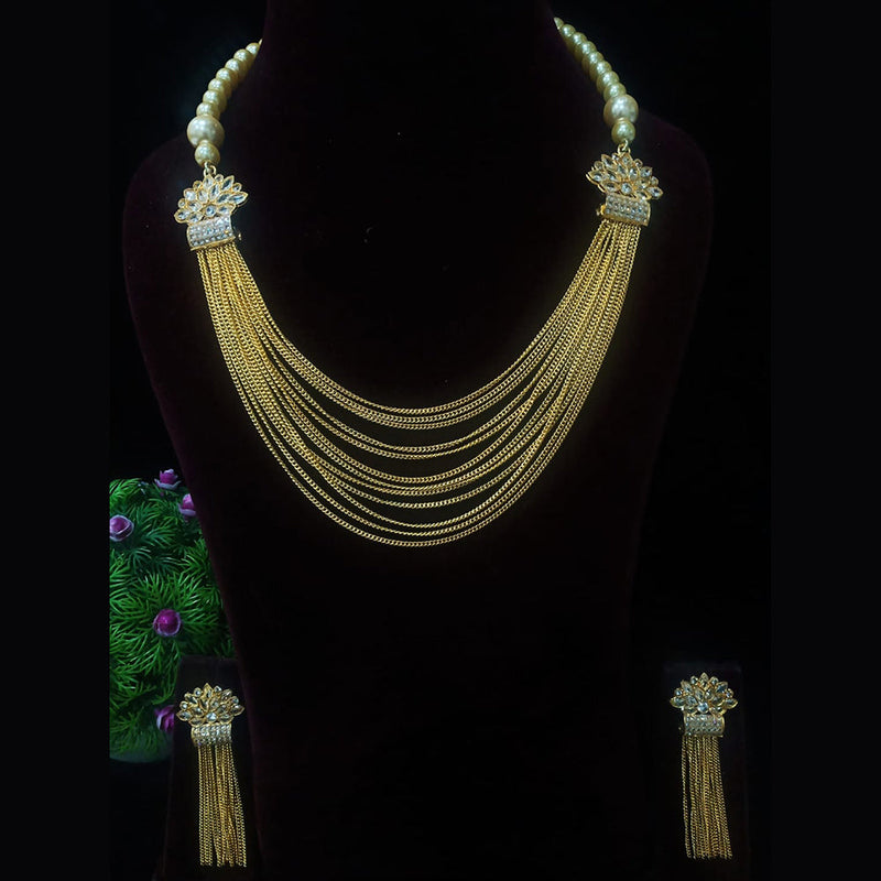 Shubham Creations Gold Plated Necklace Set