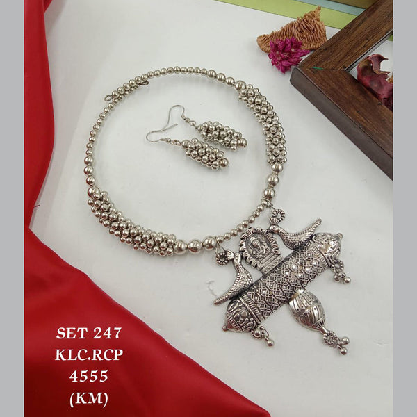 SP Jewellery Oxidised Plated Temple Necklace Set