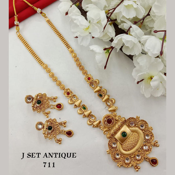 SP Jewellery Gold Plated Pota Long Necklace Set