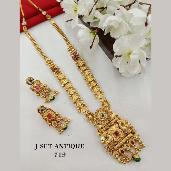 SP Jewellery Gold Plated Pota Long Necklace Set