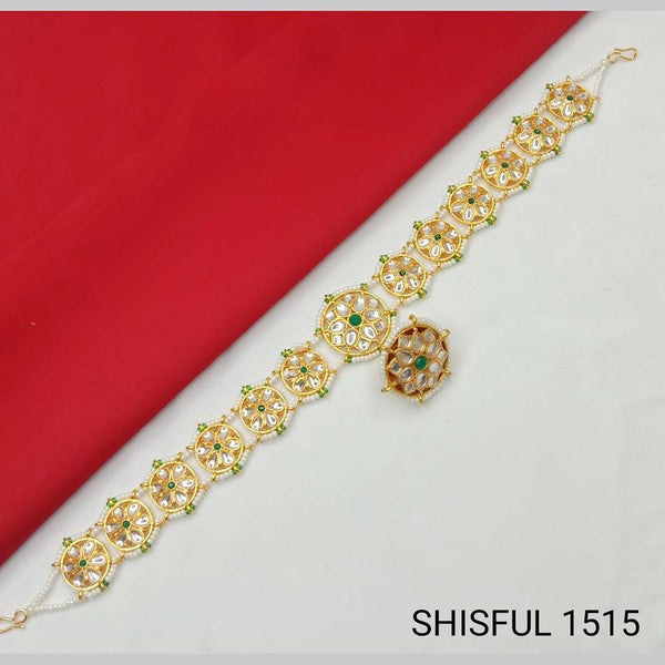 SP Jewellery Gold Plated Meenakari Sheeshphool
