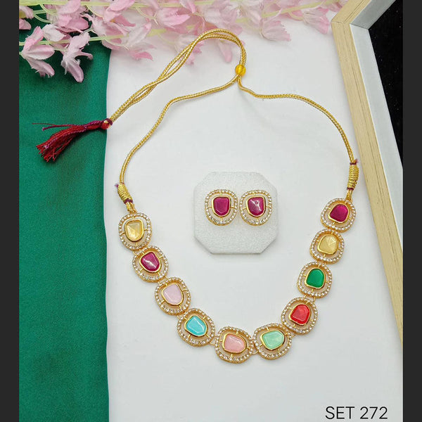 S.P Jewellery  Gold Plated Kundan  Necklace Set