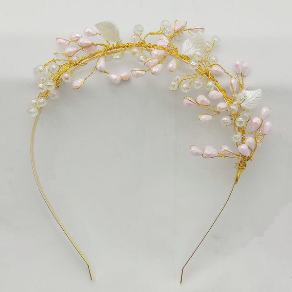 S.P Jewellery Gold Plated Pearl Hair Band