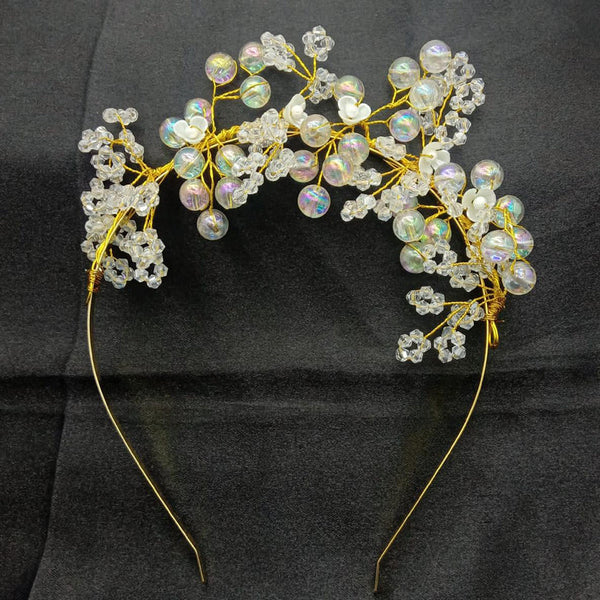 S.P Jewellery Gold Plated Beads Hair Band