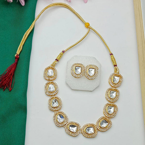SP Jewellery Gold Plated Crystal Stone Necklace Set