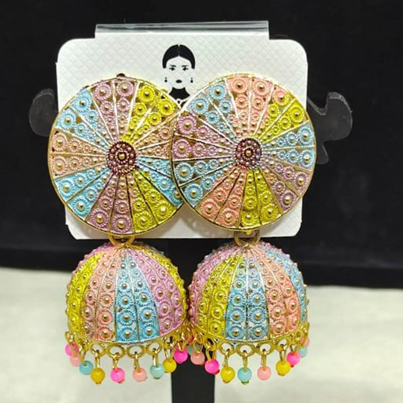 H K Fashion Multi Color Jhumki Earrings