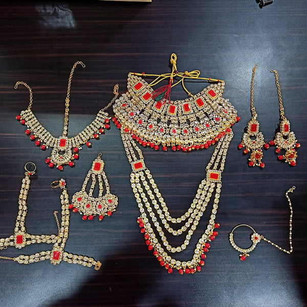 Kumavat Jewels Designer White Kundan Bridal Jewellery Set