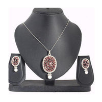 The99Jewel Austrian Stone Silver Plated Pendant Set - 1200403