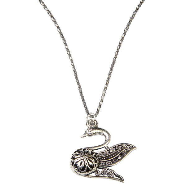 Urthn Rhodium Plated Duck Shape Chain Pendant - 1200720