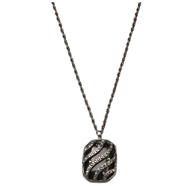 Urthn Rhodium Plated Chain Pendant - 1200727