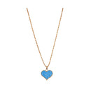 Urthn Gold Plated Red Heart Shape Chain Pendant - 1200826