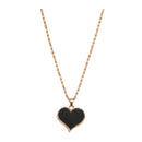 Urthn Gold Plated Red Heart Shape Chain Pendant - 1200826