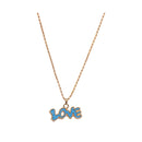 Urthn Black Love Gold Plated Chain Pendant - 1200831