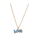 Urthn Black Love Gold Plated Chain Pendant - 1200831