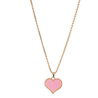 Urthn Gold Plated Red Heart Shape Chain Pendant - 1200826