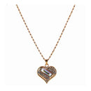 Urthn Austrian Stone Heart Shape Gold Plated Chain Pendant - 1200839