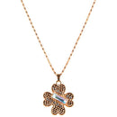 Urthn Austrian Stone Floral Gold Plated Chain Pendant - 1200842