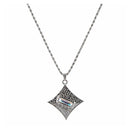 Urthn Austrian Stone Rhodium Plated Chain Pendant - 1200853