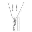 Tip Top Fashions Silver Plated Austrian Stone Pendant Set - 1201115