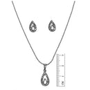 Tip Top Fashions Austrian Stone Rhodium Plated Pendant Set - 1201137