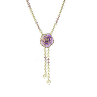 Urthn Purple Rose Pearl Fusion Necklace - 1201604