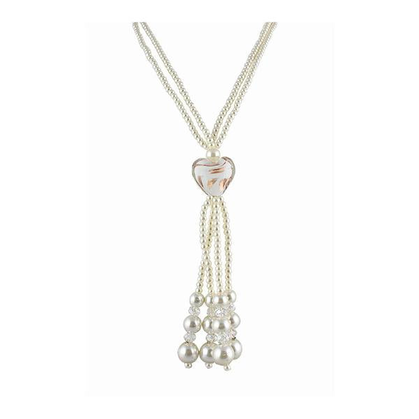 The99Jewel Zinc Alloy White Pearl Necklace - 1201621