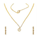 Kriaa Gold Plated Necklace Set With Bracelet