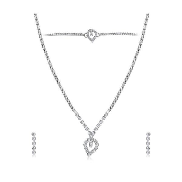 Eugenia Austrian Stone Silver Plated Necklaces Set