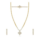 Eugenia Stone Gold Plated Necklaces Set With Bracelet