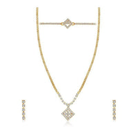 Eugenia Stone Gold Plated Necklaces Set With Bracelet