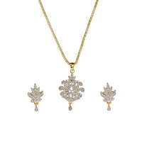 Morini AD Stone Gold Plated Chain Pendant Set - 1202120