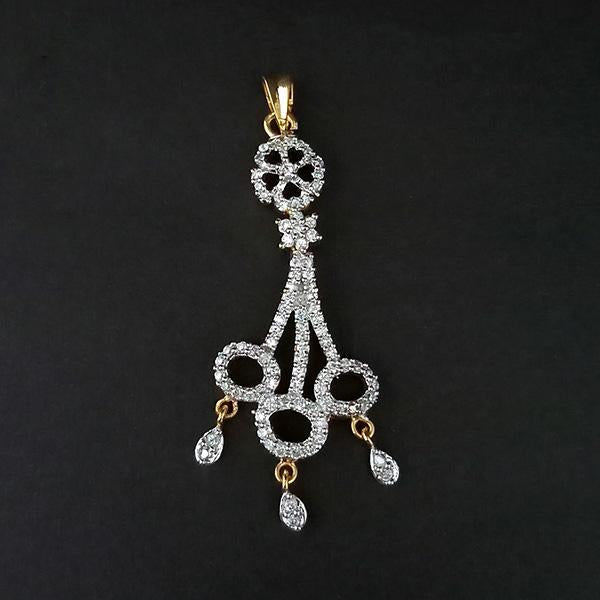 Kriaa AD Stone Gold Plated Pendant - 1202156