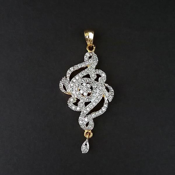 Kriaa AD Stone Gold Plated Pendant - 1202157