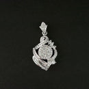 Kriaa AD Stone Rhodium Plated Pendant - 1202183