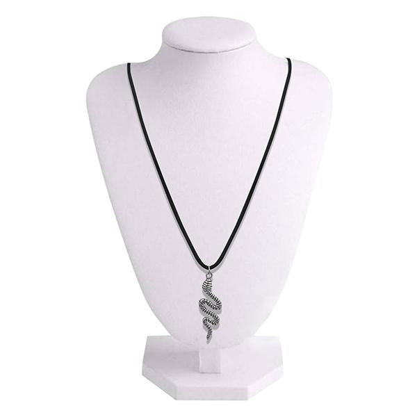 Urthn Zinc Alloy Rhodium Plated Chain Pendant