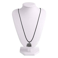 Urthn Rhodium Plated Elephant Design Chain Pendant