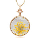 Urthn Yellow Floral Gold Plated Chain Pendant - 1202420