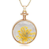 Urthn Yellow Floral Gold Plated Chain Pendant - 1202420