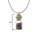 Urthn Multi Stone Silver Plated Glass Chain Pendant - 1202430A