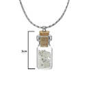 Urthn White Stone Silver Plated  Glass chain Pendant - 1202430B