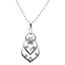 Regina Austrian Stone Heart Shaped Chain Pendant