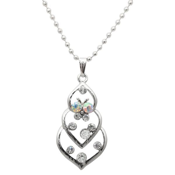 Regina Austrian Stone Heart Shaped Chain Pendant